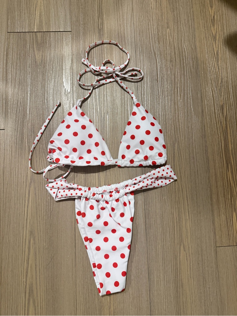 Red Polka Dot Bikini Set